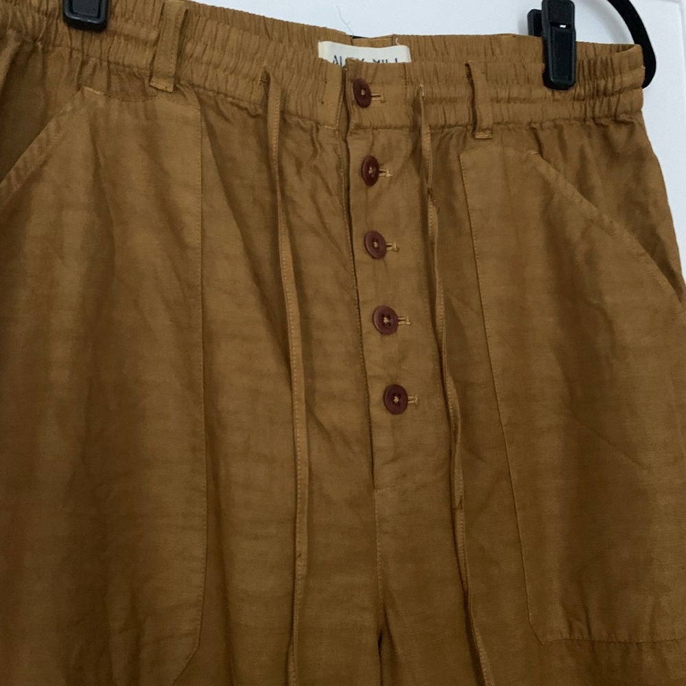 Alex Mill Drawstring Button Fly Pull On Pants - G… - image 1